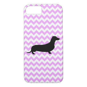 Pink Chevron With Dachshund Case-Mate iPhone Case