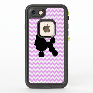Pink Chevron With Poodle