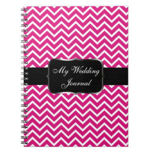 Pink Chevron Zigzag Stripes Notebook