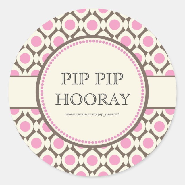 Pink Chic Bridal Shower Dessert Table Tag Label (Front)