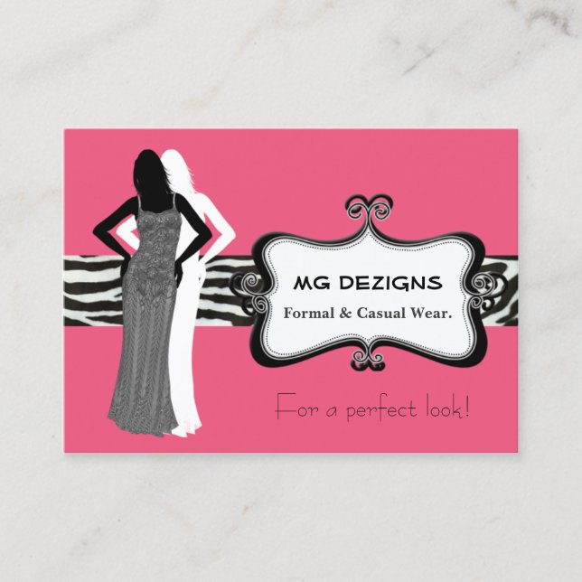 PINK chic fashion boutique Business Cards (Front)