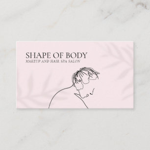 Pink Chic Hairstylist Woman Business Card