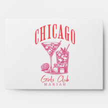pink chicago retro bachelorette party
