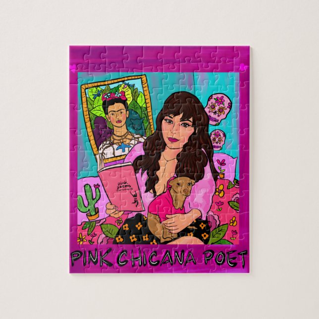 Pink Chicana Poet Puzzle (Vertical)