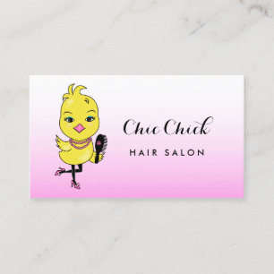 Pink Chick Hair Salon Business Card