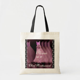 PINK Chief Bridesmaid Cotton Tote Bag