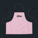 Pink Childs Apron in Pink Personalized with Name<br><div class="desc">For kids who love to cook!</div>
