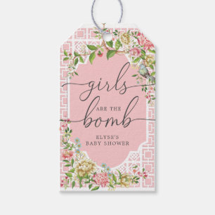 Pink Chinoiserie Bath Bomb Favour Tag - Trianon