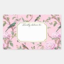 Pink Chinoiserie Birds & Blossoms
