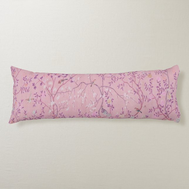 Pink Chinoiserie  Body Cushion (Front)