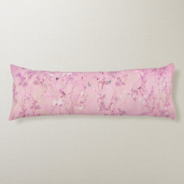 Pink Chinoiserie  Body Cushion (Front)