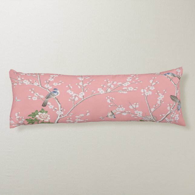 Pink Chinoiserie  Body Cushion (Back)