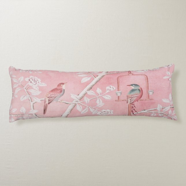 Pink Chinoiserie  Body Cushion (Back)