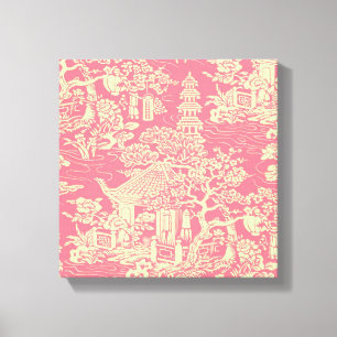 Pink Chinoiserie  Canvas Print