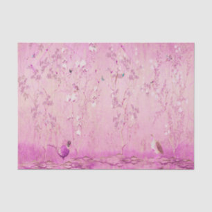 Pink Chinoiserie Chinese Decoupage Tissue Paper