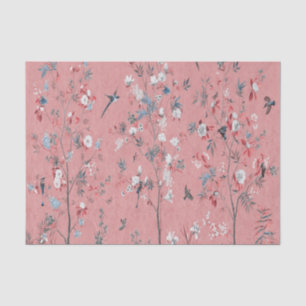 Pink Chinoiserie Chinese Decoupage Tissue Paper