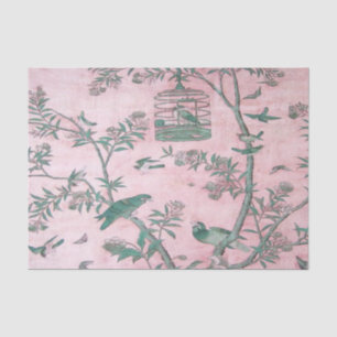 Pink Chinoiserie Chinese Decoupage Tissue Paper