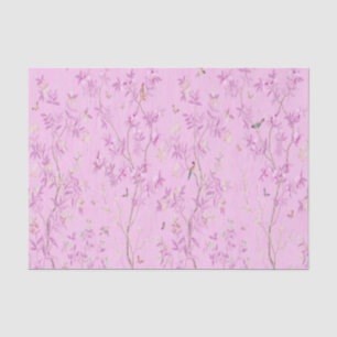 Pink Chinoiserie Chinese Decoupage Tissue Paper