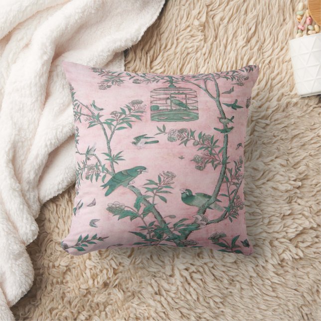 Pink Chinoiserie  Cushion (Blanket)