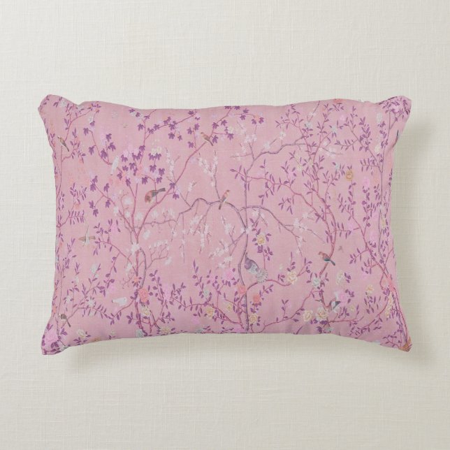 Pink Chinoiserie  Decorative Cushion (Front)