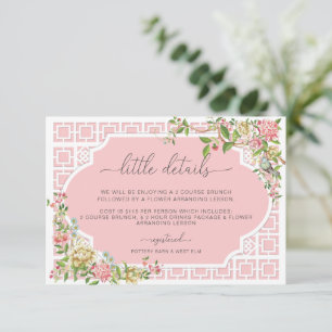 Pink Chinoiserie Details Enclosure Card - Trianon