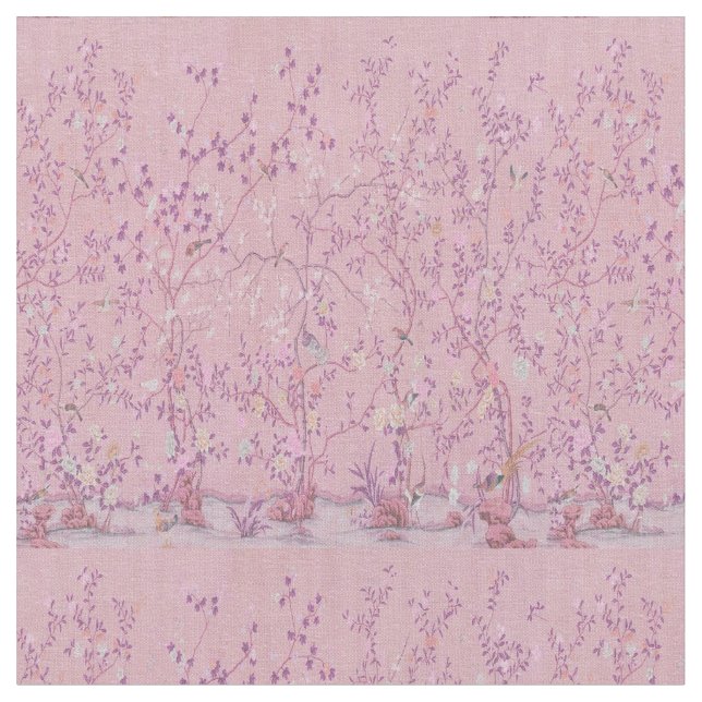 Pink Chinoiserie Fabric (Close Up)