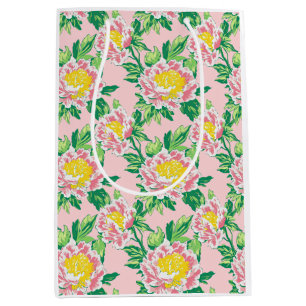 Pink Chinoiserie Floral  Medium Gift Bag