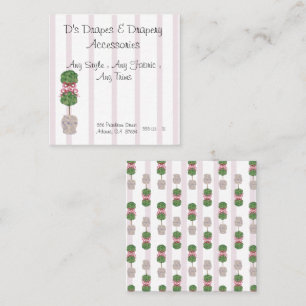 Pink Chinoiserie Ginger Jar Jars Topiary  Square B Square Business Card
