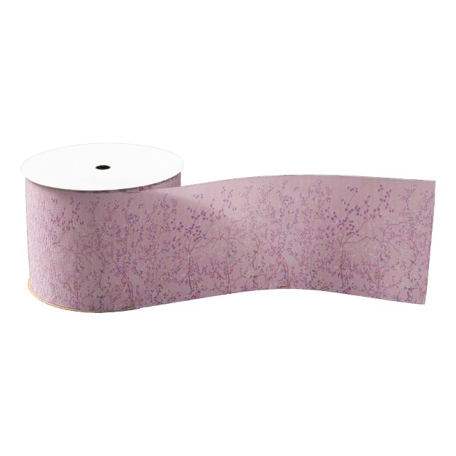 Pink Chinoiserie Grosgrain Ribbon (Spool)