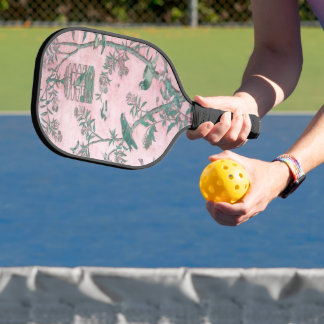 Pink Chinoiserie Pickleball Paddle