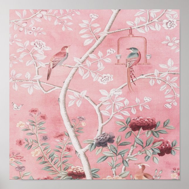 Pink Chinoiserie  Poster (Front)