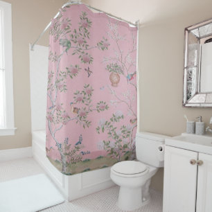 Pink Chinoiserie Shower Curtain