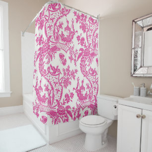 Pink Chinoiserie Shower Curtain