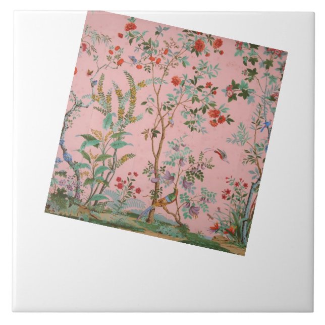 Pink Chinoiserie Tile (Front)