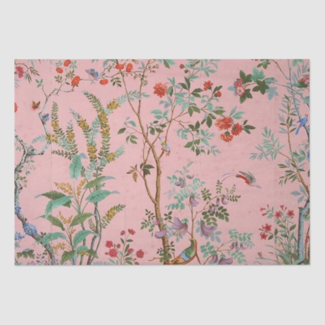 Pink Chinoiserie Tissue Paper (Front)