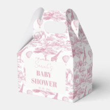 Pink Chinoiserie Toile de Jouy Baby Shower