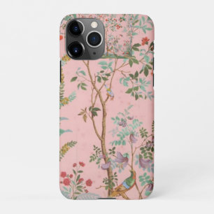 Pink Chinoiserie Toile Floral iPhone 11Pro Case