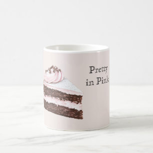 Pink Chocolate Cake Slice Coffee Mug