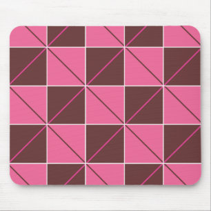 Pink & Chocolate Chequerboard Argyle Mouse Mat