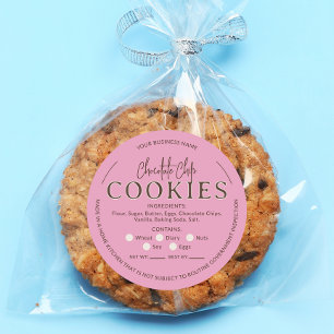 Pink Chocolate Chip Cookies Cottage Law Sticker