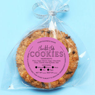 Pink Chocolate Chip Cookies Cottage Law Sticker