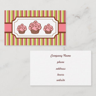 Pink Chocolate Cupcakes Business Card