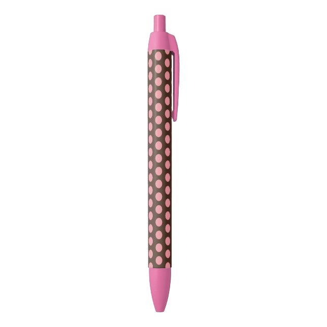 Pink Chocolate Dots Writing Pen (Bottom (Vertical))