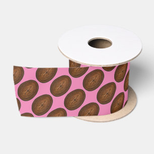 Pink Chocolate Easter Basket Buttercream Egg Candy Satin Ribbon