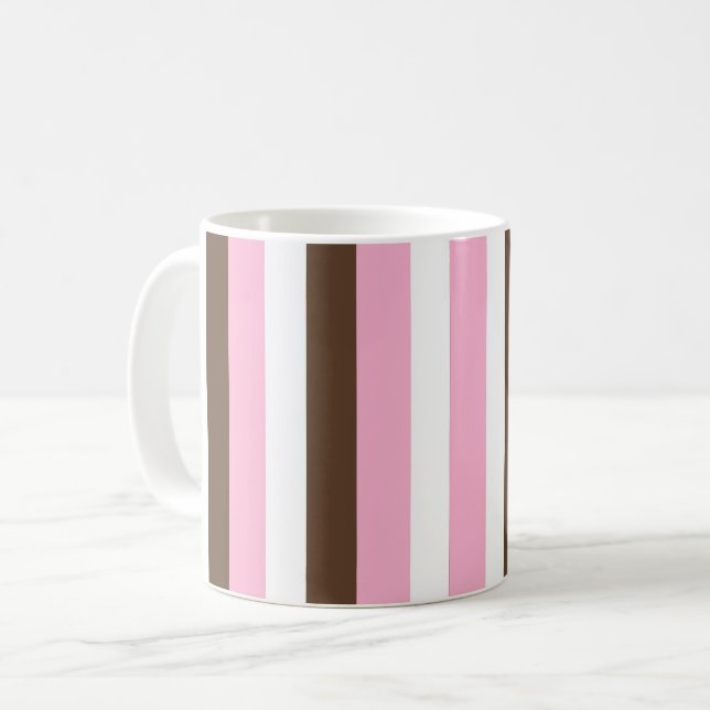 Pink Chocolate Vanilla Coffee Mug (Front Left)