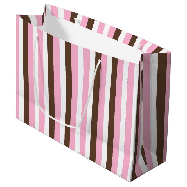 Pink Chocolate Vanilla Large Gift Bag (Front Angled)