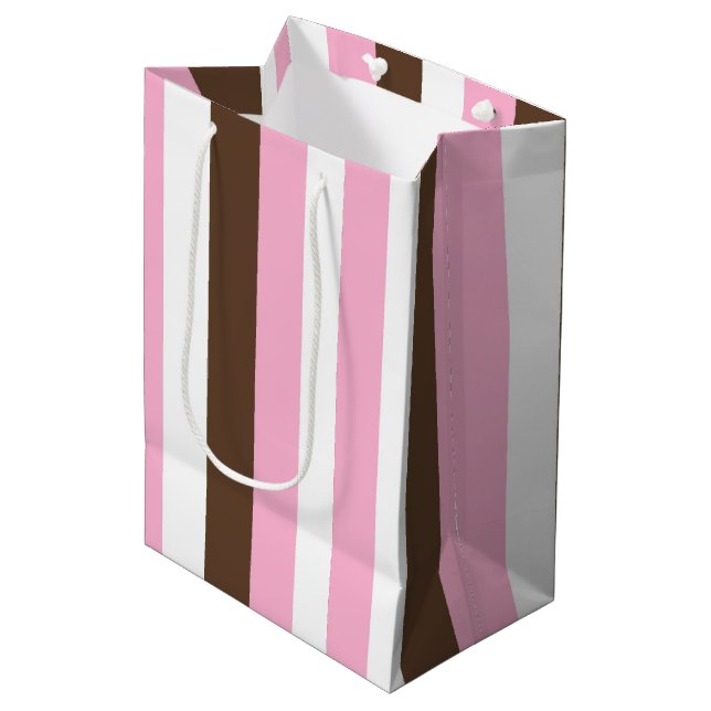 Pink Chocolate Vanilla Medium Gift Bag (Front Angled)