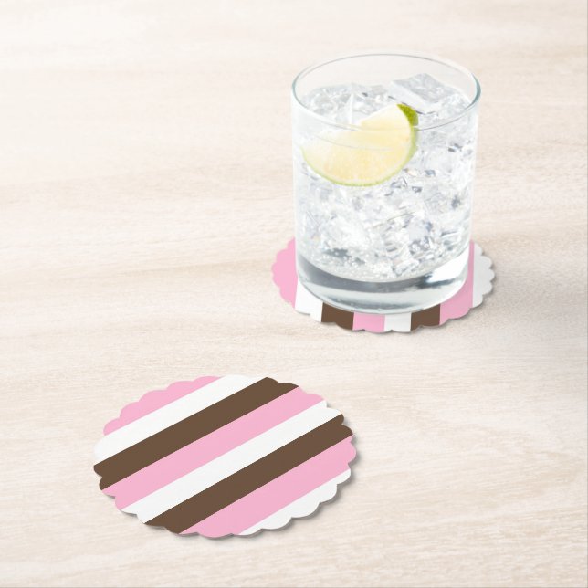 Pink Chocolate Vanilla Paper Coaster (Insitu)