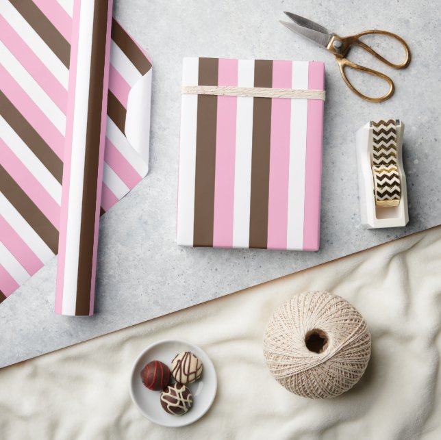 Pink Chocolate Vanilla Wrapping Paper (Crafts)