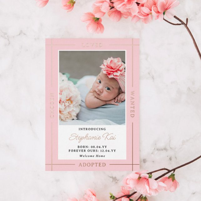 Pink Chosen Loved Introducing Adopted Baby Girl (Creator Uploaded)